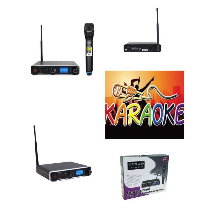 Micro Main PRO sans fil UHF DJ KARAOKE AFFICHAGE LCD DIGITAL 1 CANAL - Freq 50Hz à 18KHz