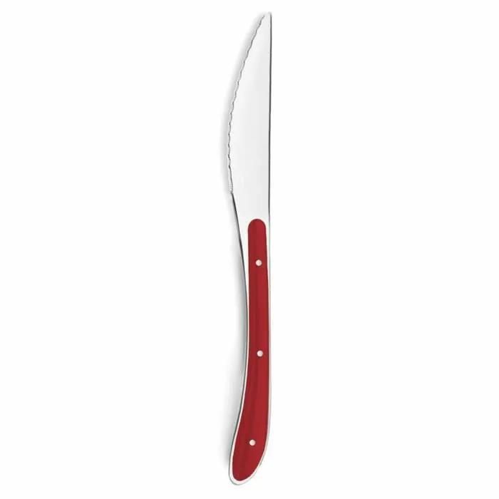 Couteau De Table Amefa Bistro Métal Bicolore 23 Cm Pack 6x