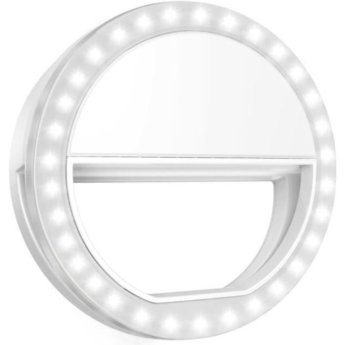 Selfie Ring Light, Lampe De Téléphone, 36 Led Clip Sur Ring Light, Éclairage De Niveau 3 Pour Photos