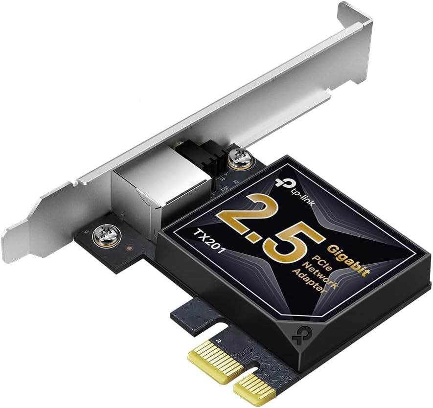 Carte Réseau PCIe 2,5 Gigabit TX201, Réseau 2,5 Gbit/s, Latence ultra-faible, Compatible avec Windows 11/10/8.1/8/7, les serveurs Windows 2022/2019/2016/2012 R2 et Linux