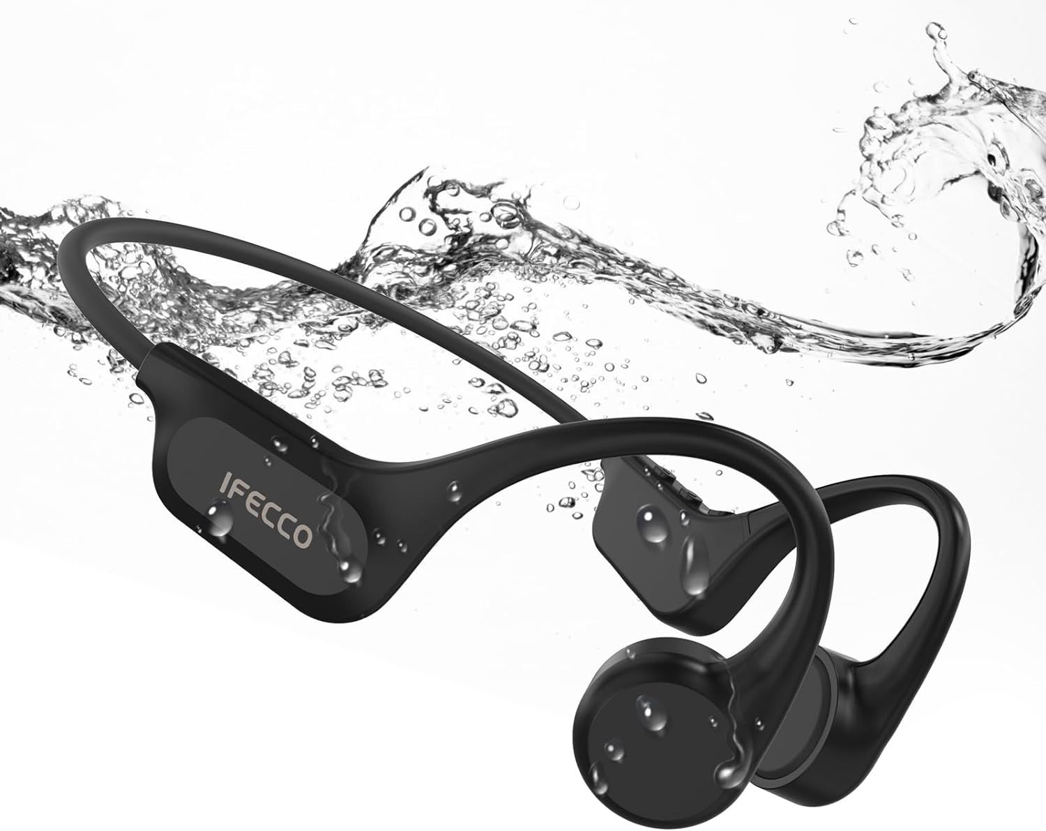 Ifecco Casque Conduction Osseuse Natation - Ip68 Etanche Écouteur Natation Bluetooth 5.3,Casque Sans Fil Avec Lecteur Mp3 32 Go Et Micro Intégré Pour La Course À Pied,Le Cyclisme Piscine[Q604]