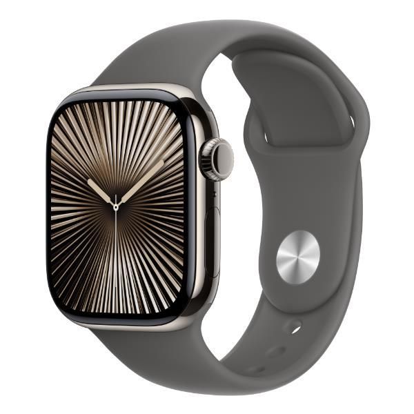 Apple Watch Series 10 OLED 42 mm Numérique 374 x 446 pixels Écran tactile 4G Titane Wifi GPS (satellite)