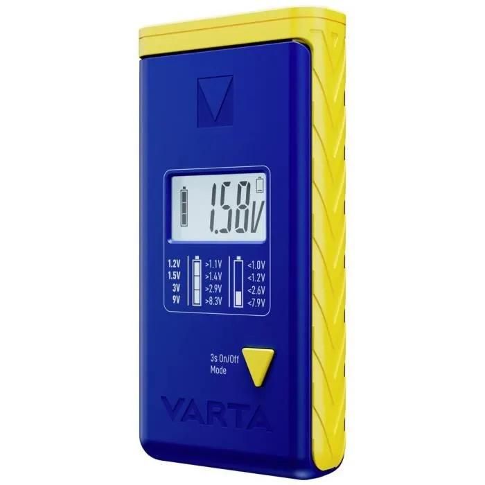 Testeur de piles VARTA 00893 LCD Plage de mesure 1 2V à 9V Compact et pratique