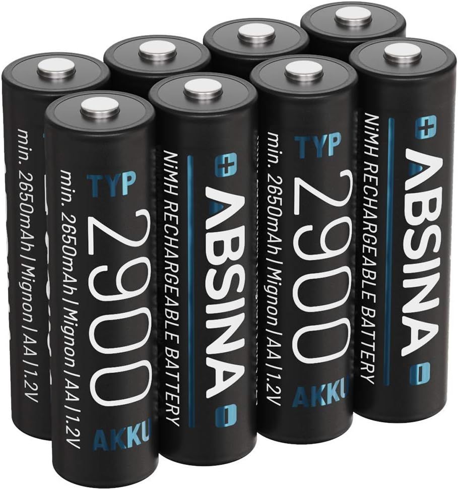 8x Piles Rechargeables Aa 2900 Nimh 1,2v & Min. 2650mah - Piles Aa Rechargeables Pour Appareils À Haute Consommation - Pile Rechargeable Aa Pour Flash, Manettes Wii & Xbox - Piles Rechargeable.[G337]