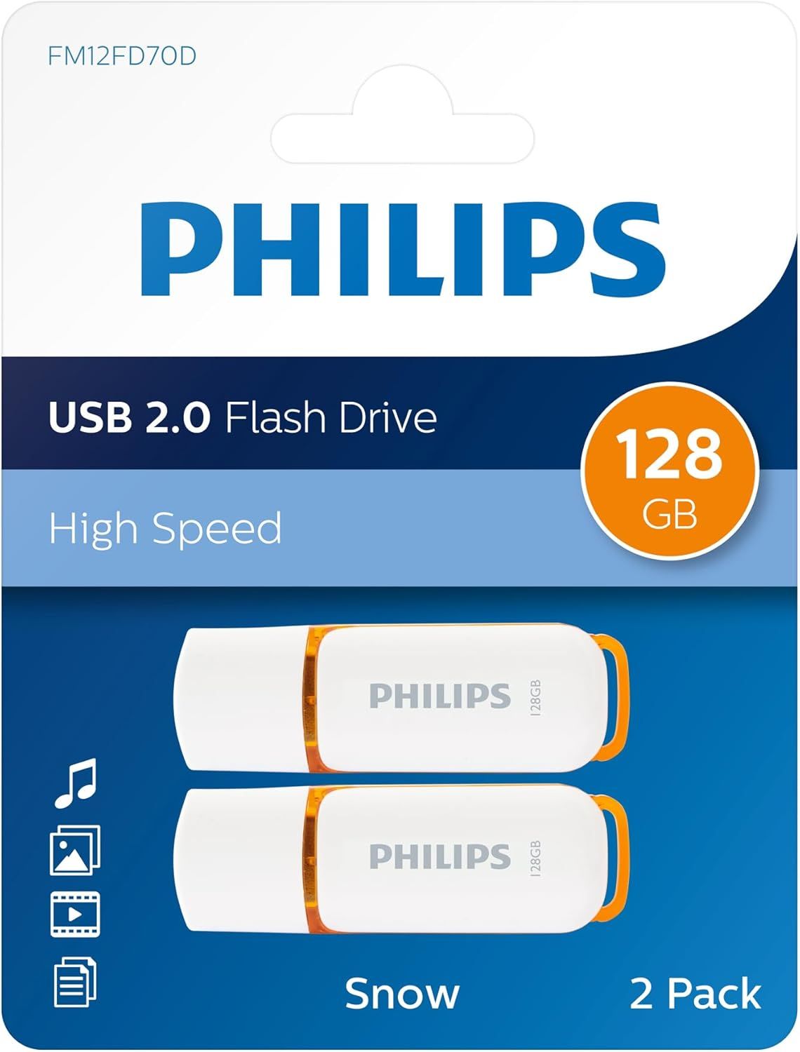 Pack de 2 Clés USB Philips Snow 2.0 et - vue 3