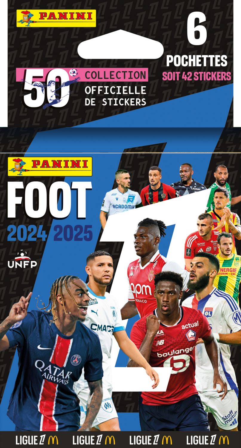 Carte à collectionner Panini Foot 2024 2025 Ligue 1 McDonald' Blister 6 pochettes de 7 stickers - vue 2