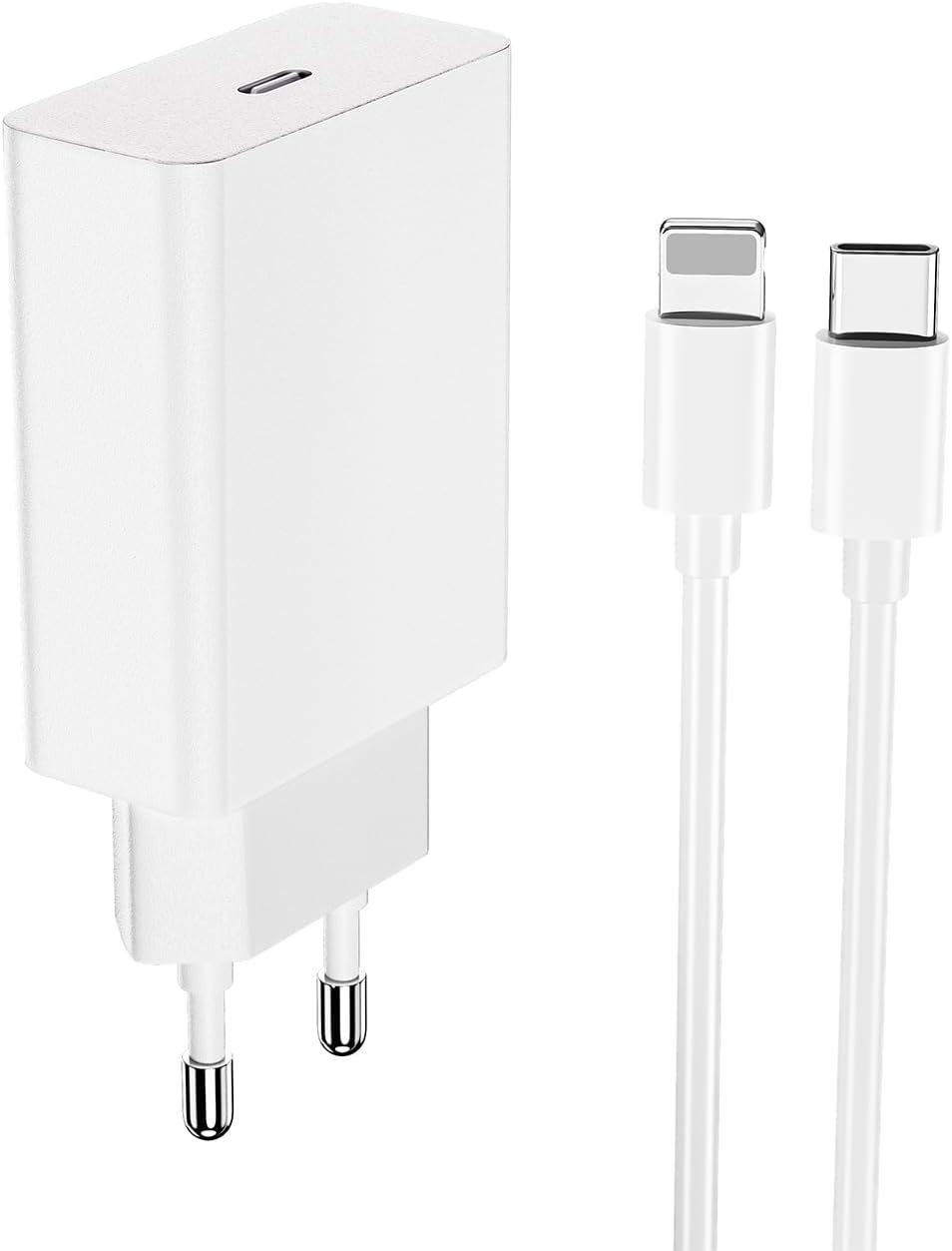 Chargeur Rapide Pour Iphone 14 Pro Max/14/13/12 Pro/12 Pro Max/11/Se/Xr/Xs/Ipad, 25w Usb C Prise Adaptateur Secteur Mural, Type C Alimentation Et 1.5m Câble[Cdq092812]