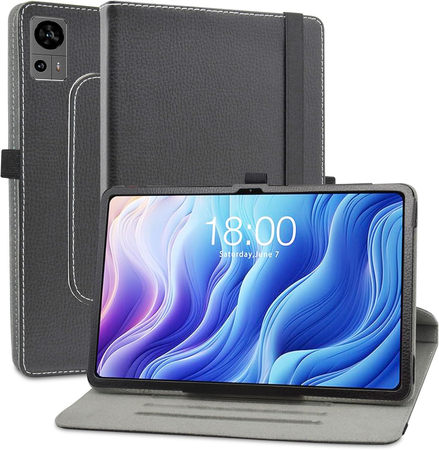 Coque For Teclast T60,En Cuir Protecteur Avec Stand Étui En Pu Cuir Rotative 360 Degrés Housse De Protection Flip Case Cover Pour Teclast T60 2023 / Oukitel Ot5 12 Inch Tablet,Noir.[G1304]