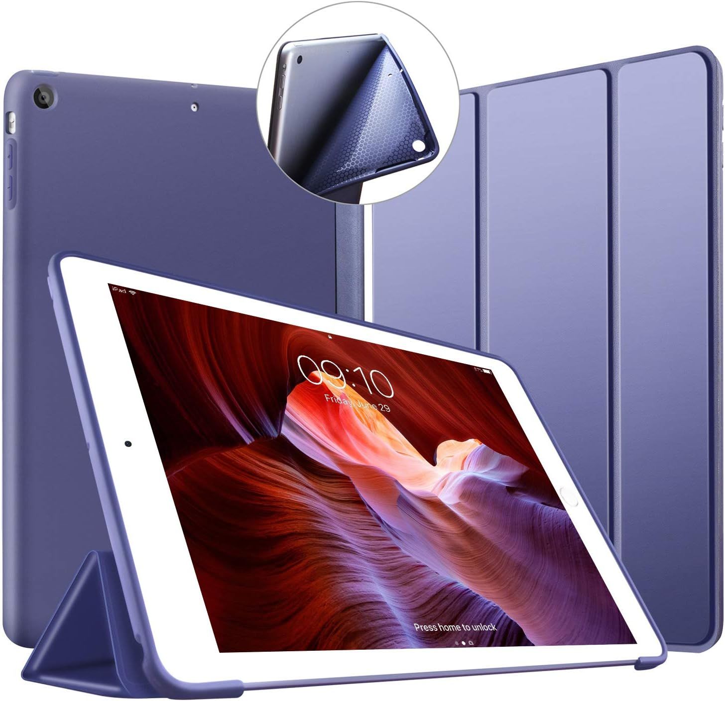 Coque Ipad Mini, Coque Ipad Mini 2, Coque Ipad Mini 3, Mini Étui Case Housse De Léger Protection [Veille/Réveil Automatique] Tpu Souple Bumper Cover Pour Apple Ipad Mini 1 2 3 (Ble[Coq102855]