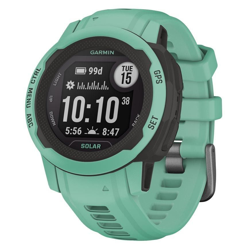 Garmin Instinct 2s Solar - 40 Mm - Néo-Tropique - Montre De Sport Avec Bracelet - Silicone - Taille Du Poignet : 112-180 Mm - Monochrome - 32 Mo - Bluetooth, Ant+ - 43 G