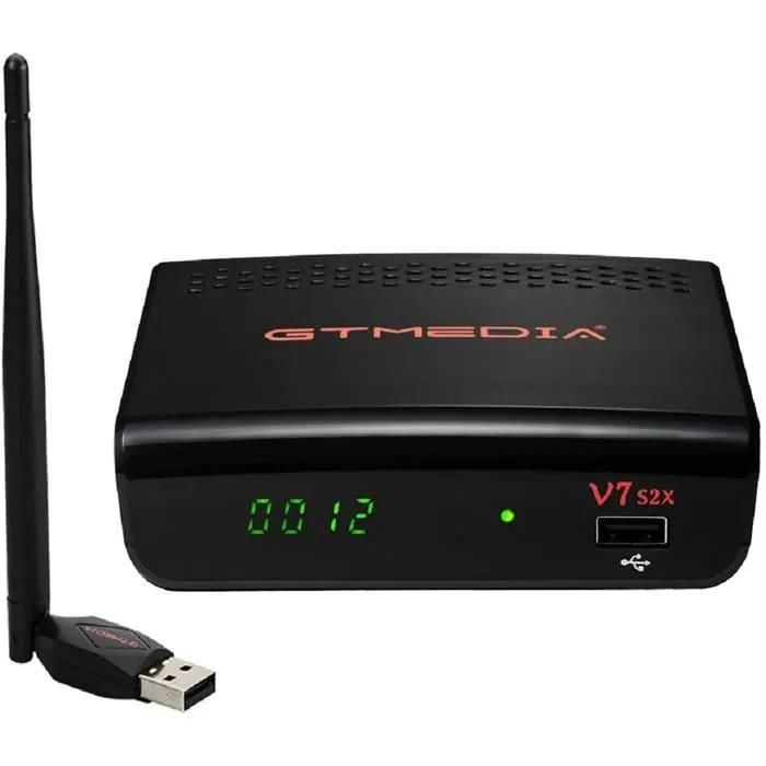 GT Media V7 S2X Full HD Récepteur Satellite Numérique avec USB WiFi ,DVB-S-S2-S2X AVS + VCM-ACM-Multi-Stream-T2MI,Support CC C[80]