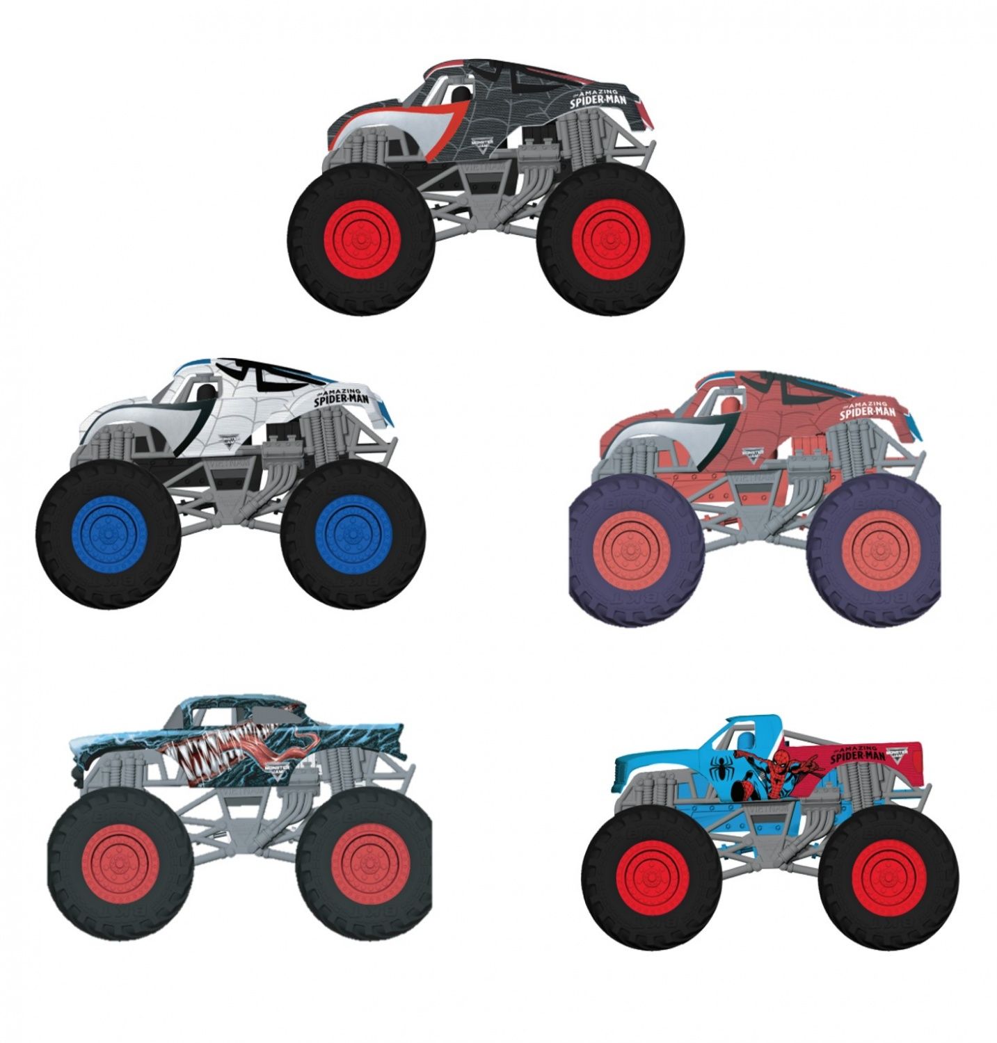 Spiderman Die Cast Monster Jam Pack De 5 - vue 2