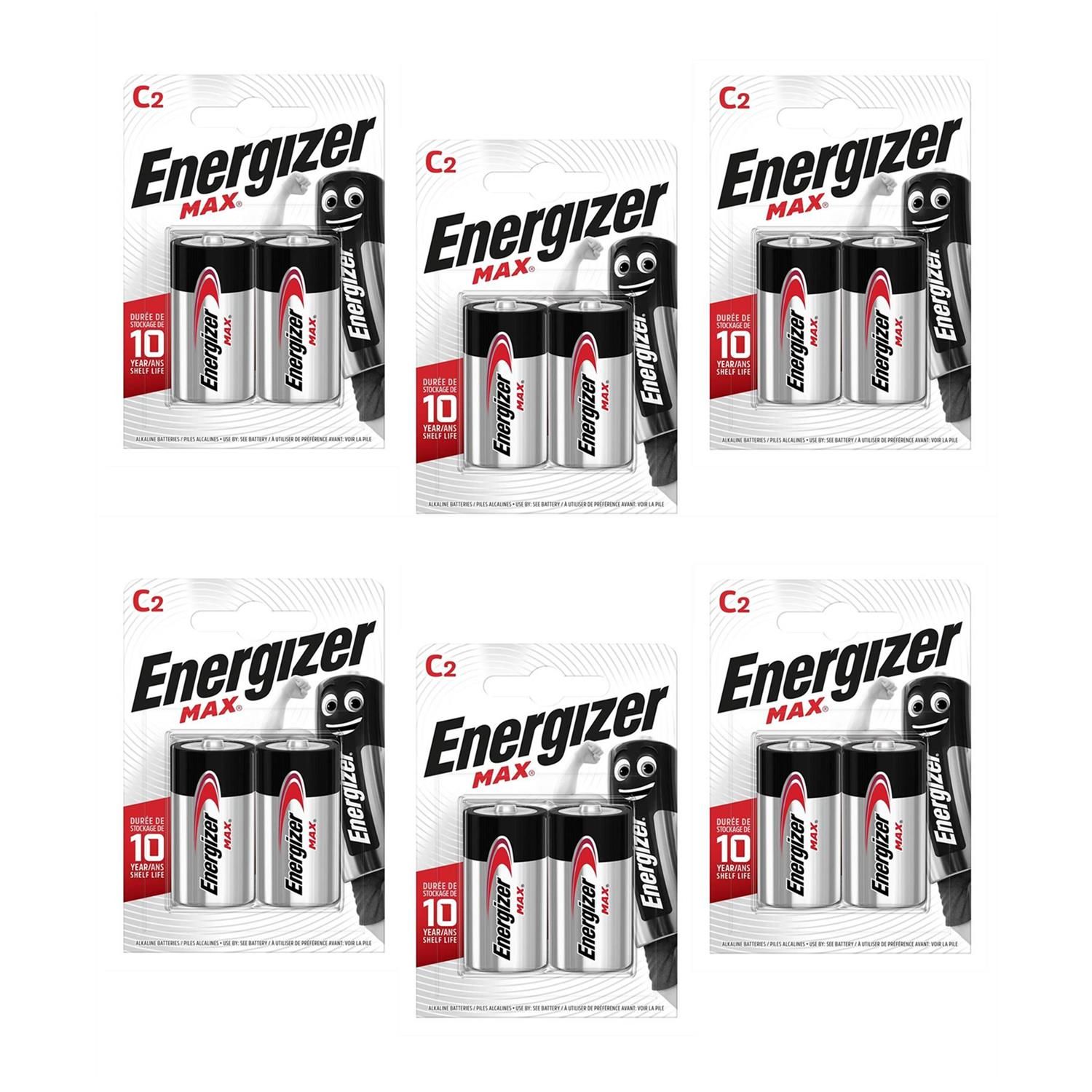 ENERGIZER Lot de 6 Blisters de 2 Piles Max LR14 C