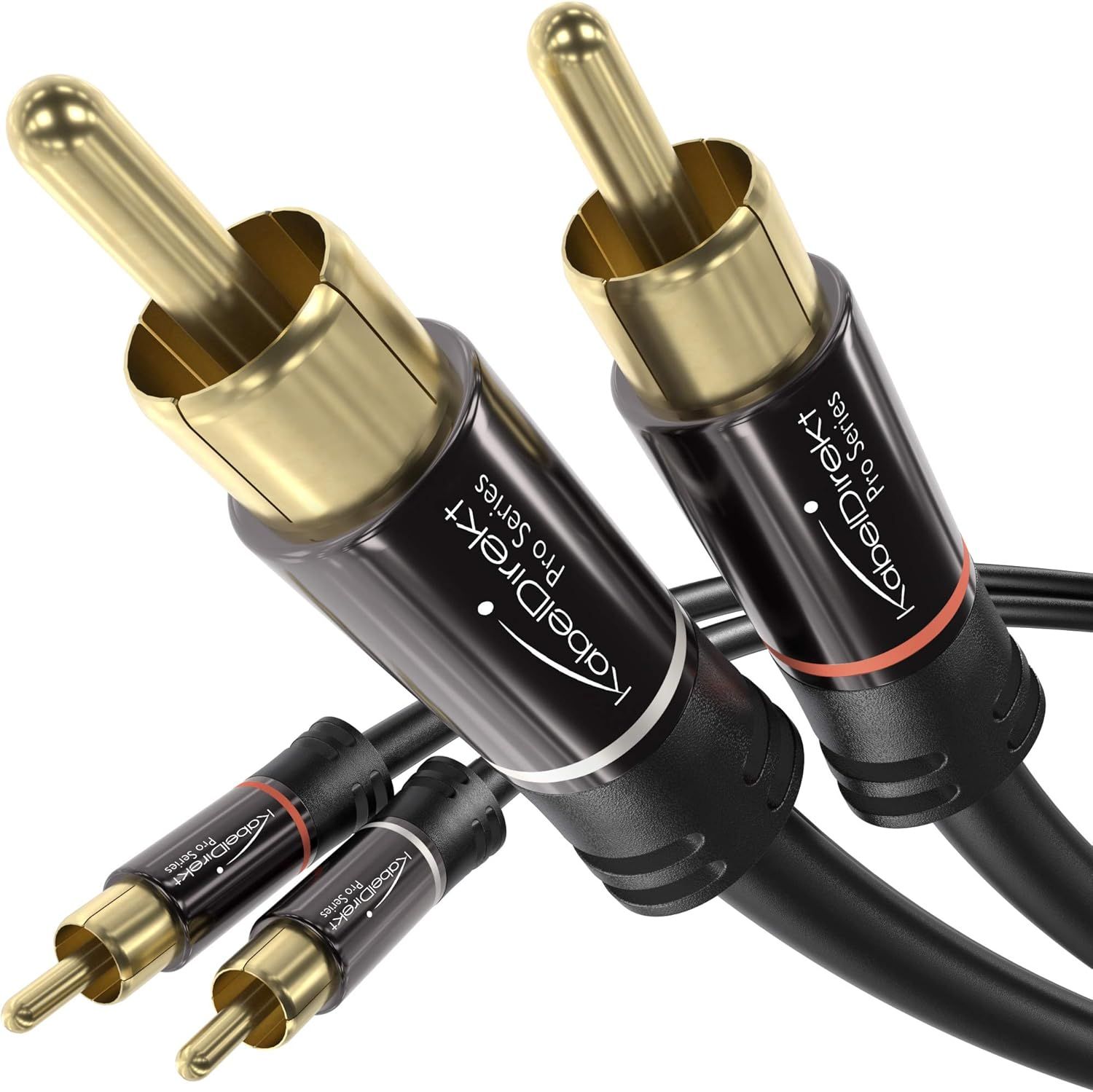 Câble Cinch 1,5 M, Câble Audio Stéréo 2 X 2 Cinch Particulièrement Résistant Et D'Une Qualité Sonore Brillante (Câble Coaxial, Câble Rca/Hifi & Home Cinéma, Analogique Et Numérique[YIN140700]