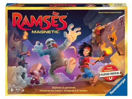 Jeu Ramses Magnetic Version Francaise Plateau Vertical et pions aimantes memorisation Parcours Famille Enfant Set Jouet et Carte - vue 3