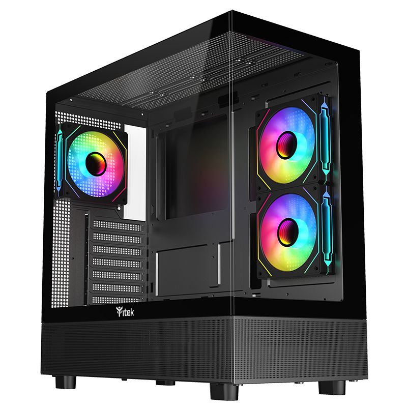 Boitier PC Moyen Tour ATX iTek Showbui 45 RGB avec panneaux vitrés - vue 5