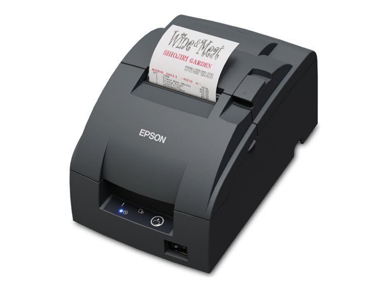Epson TM U220IID (102) - Imprimante de reçus - deux couleurs (monochrome) - matricielle - Rouleau (7,6 cm) - 16 cpi - 9 pin - jusqu'à 8.8 lignes/sec - série - outil de coupe - gris foncé