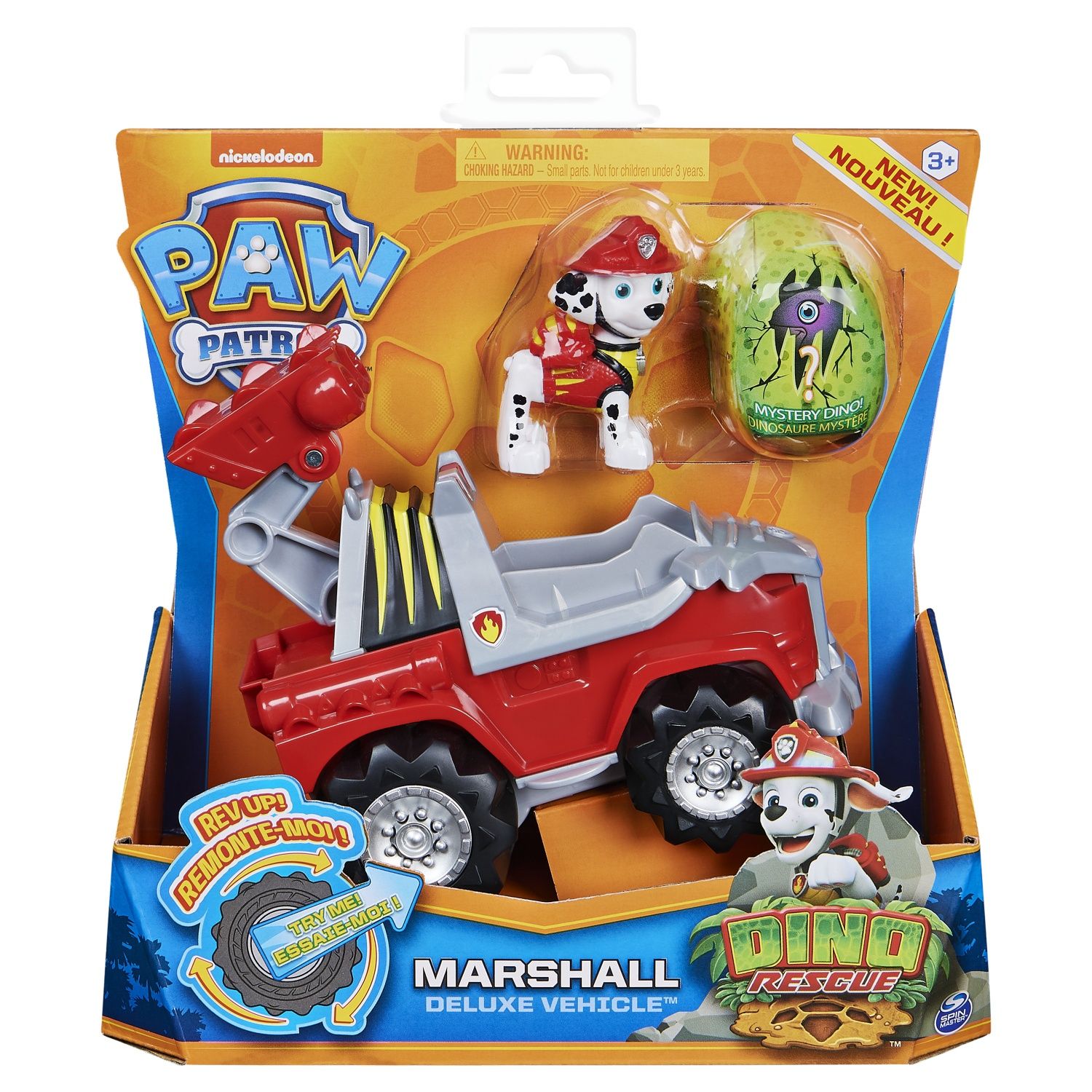 La Pat' Patrouille Vehicule + Figurine Marcus Dino Rescue Paw Patrol (Solid)