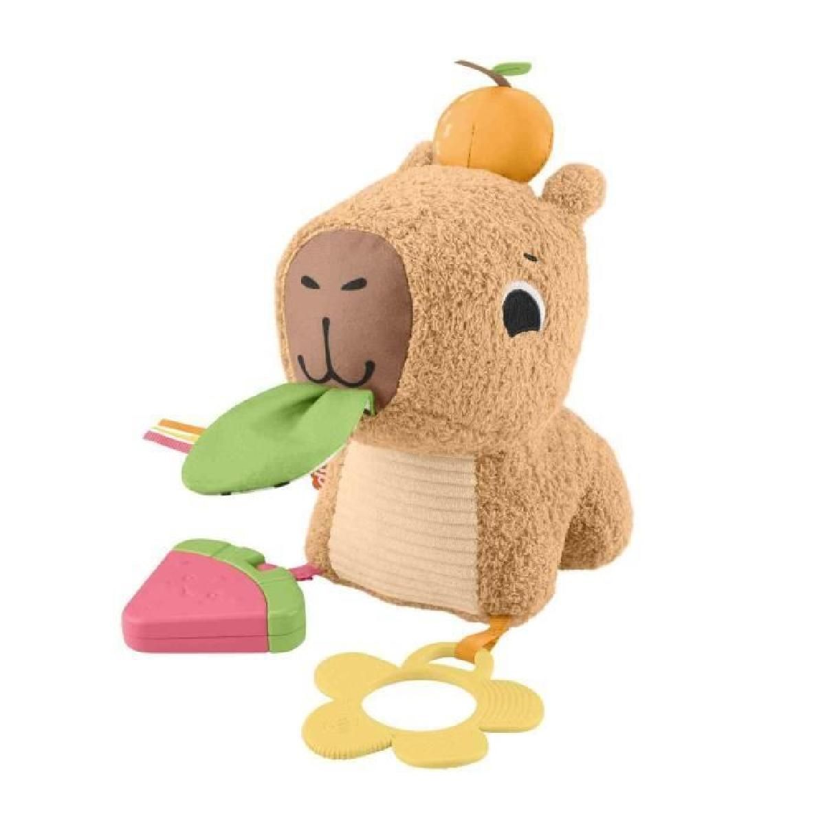 Peluche Anneau De Dentition Et Hochet : Mon Capybara Câlins Mattel - vue 4