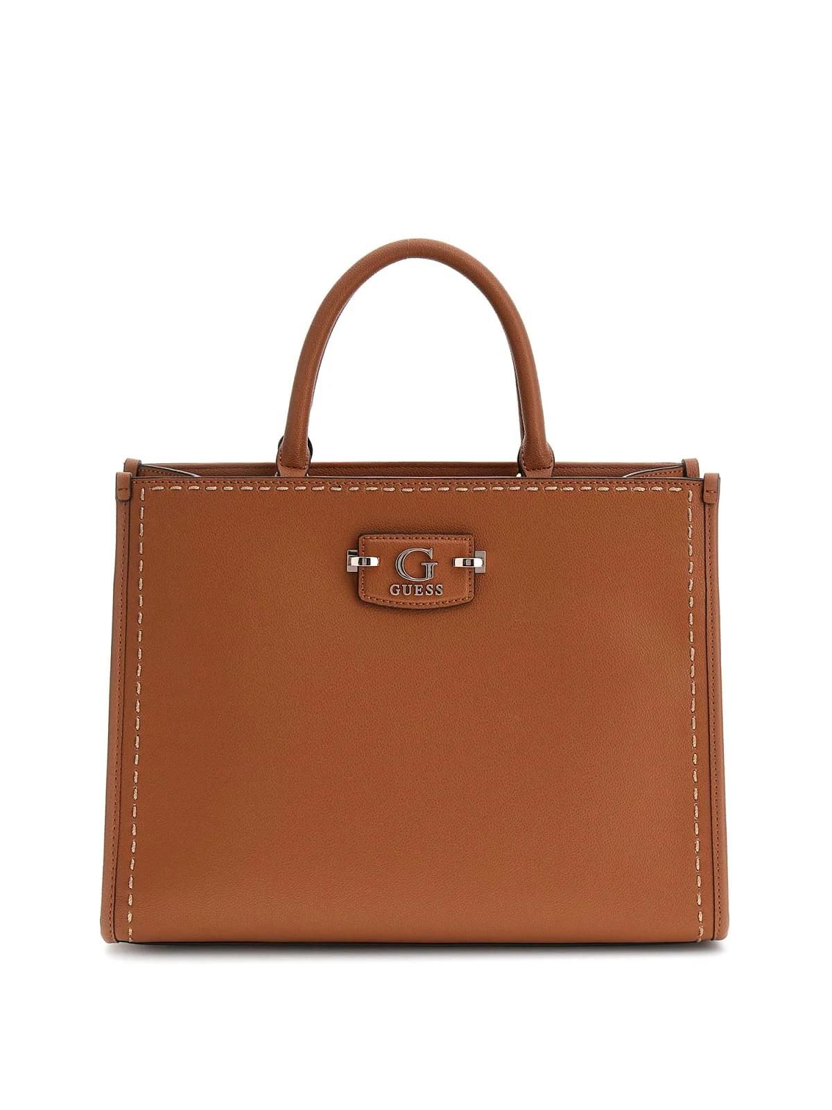 Sac Bandouliere Guess Sac Bandoulière Anadela 3 Comp Satch Caramel BG963722 Unique
