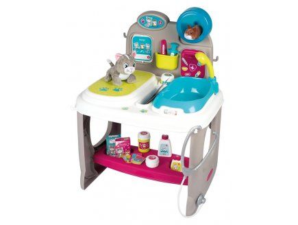 Centre Veterinaire 18 Accessoires Et 2 Peluches Clinique Soins Animaux Cabinet Medical Docteur Set Jouet Imitation Et Carte