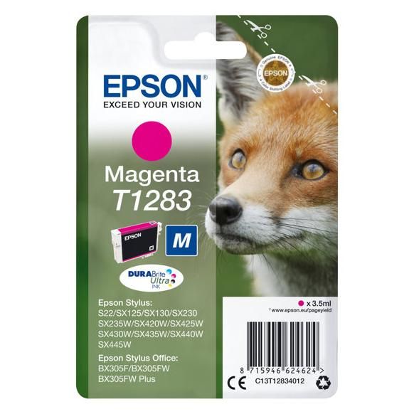 Epson T1283 - 3.5 ml - taille M - magenta - original - blister - cartouche d'encre - pour Stylus S22, SX130, SX230, SX235, SX430, SX435, SX438, SX440, SX445; Stylus Office BX305