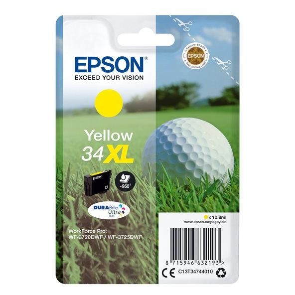 Epson 34 - 4.2 ml - jaune - original - cartouche d'encre - pour WorkForce Pro WF-3720, WF-3720DWF, WF-3725DWF