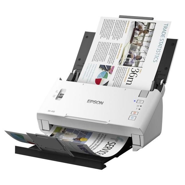 Epson WorkForce DS 410 Scanner de documents Capteur d'images de contact CIS Recto verso A4 600 dpi x 600 dpi jusqu'à 26 ppm mono / jusqu'à 26 ppm couleur Chargeur automatique...