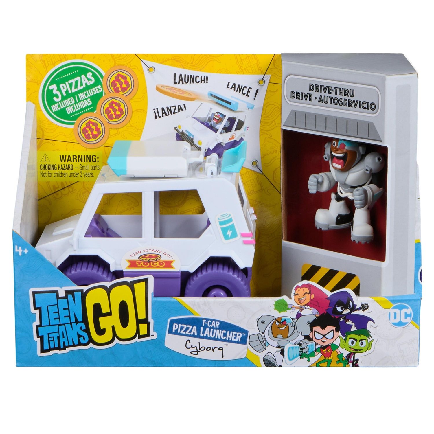 Teen Titans Go! Vehicule T Car Lanceur De Pizza + Cyborg Teen Titans Go!
