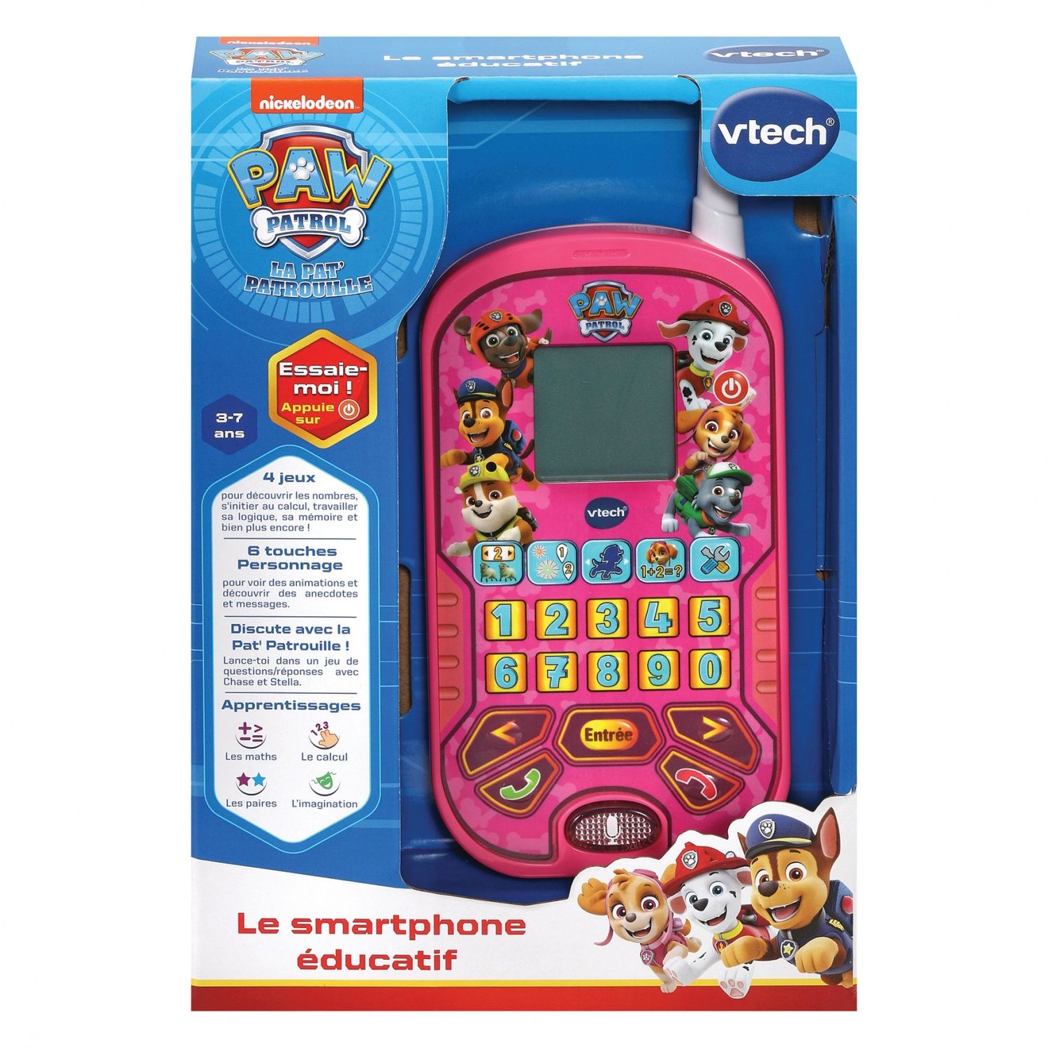 JOUETS EDUCATIFS LICENCE PAT PATROUILLE -  LE SMARTPHONE ÉDUCATIF ROSE