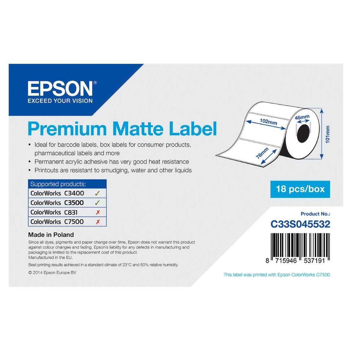 Epson Premium Matte Label - vue 2