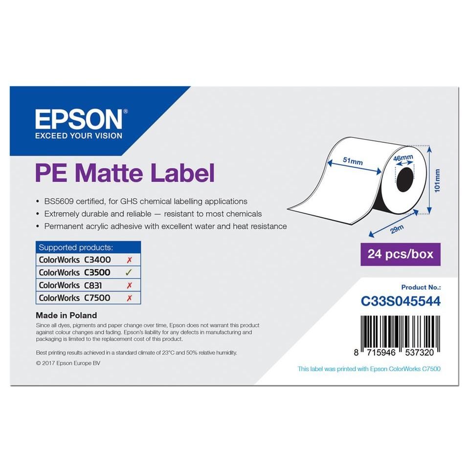 Epson PE Roluleau 5 1 cm x 29 1 rouleau x étiquettes pour TM C3500