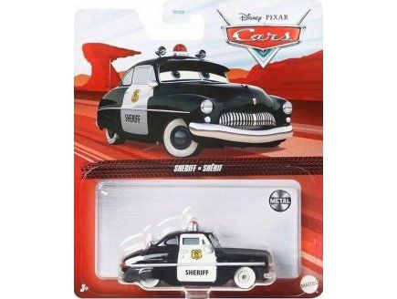 Coffret Cars : Voiture De Police Sheriff Et Set Véhicule Miniature+ 1 Carte Offerte
