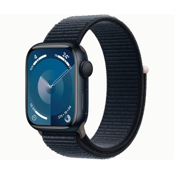 Apple Watch Series 9 Gps + Cellular 45 Mm Aluminio Y Correa Deportiva Loop Negra (Midnight) Mrmf3ql-A
