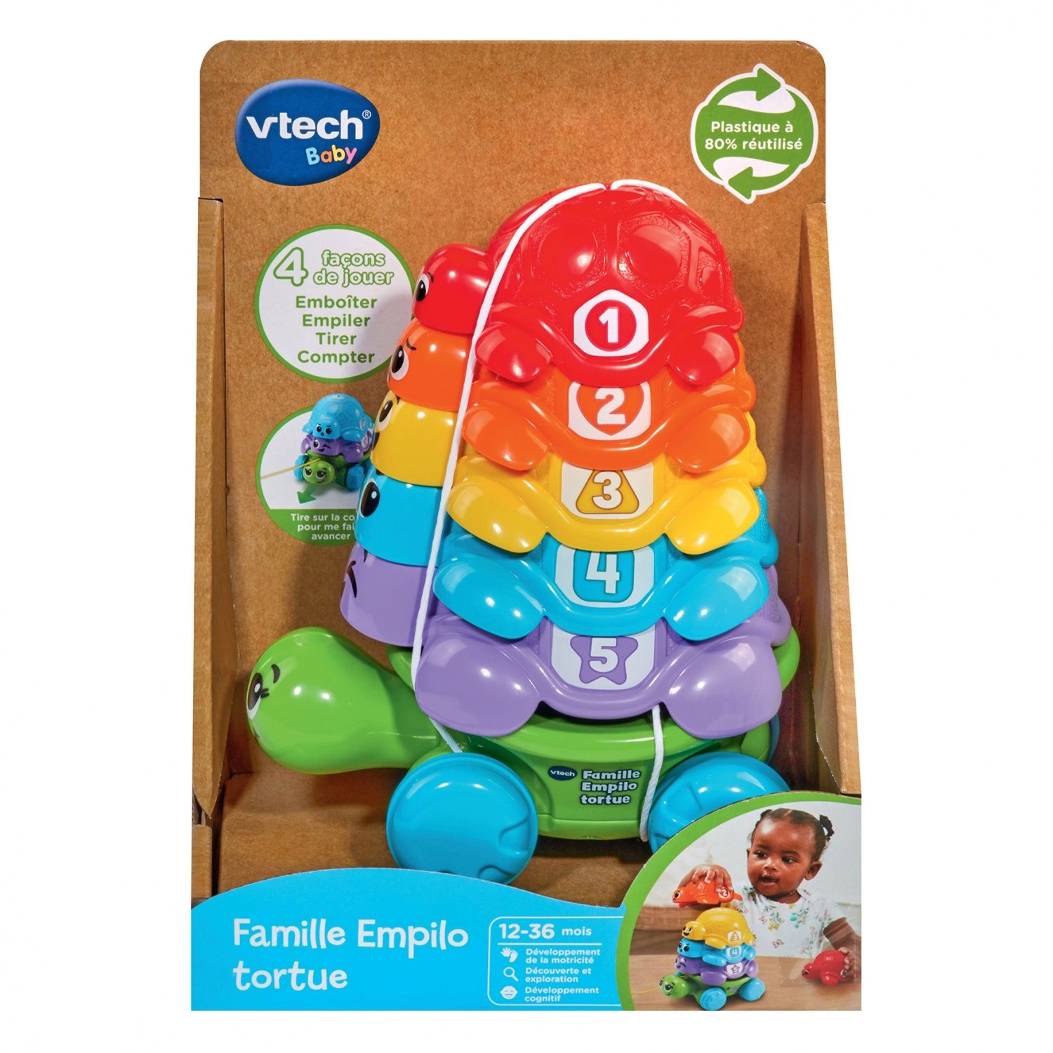 Famille empilo tortue plastique reutilise - vue 10