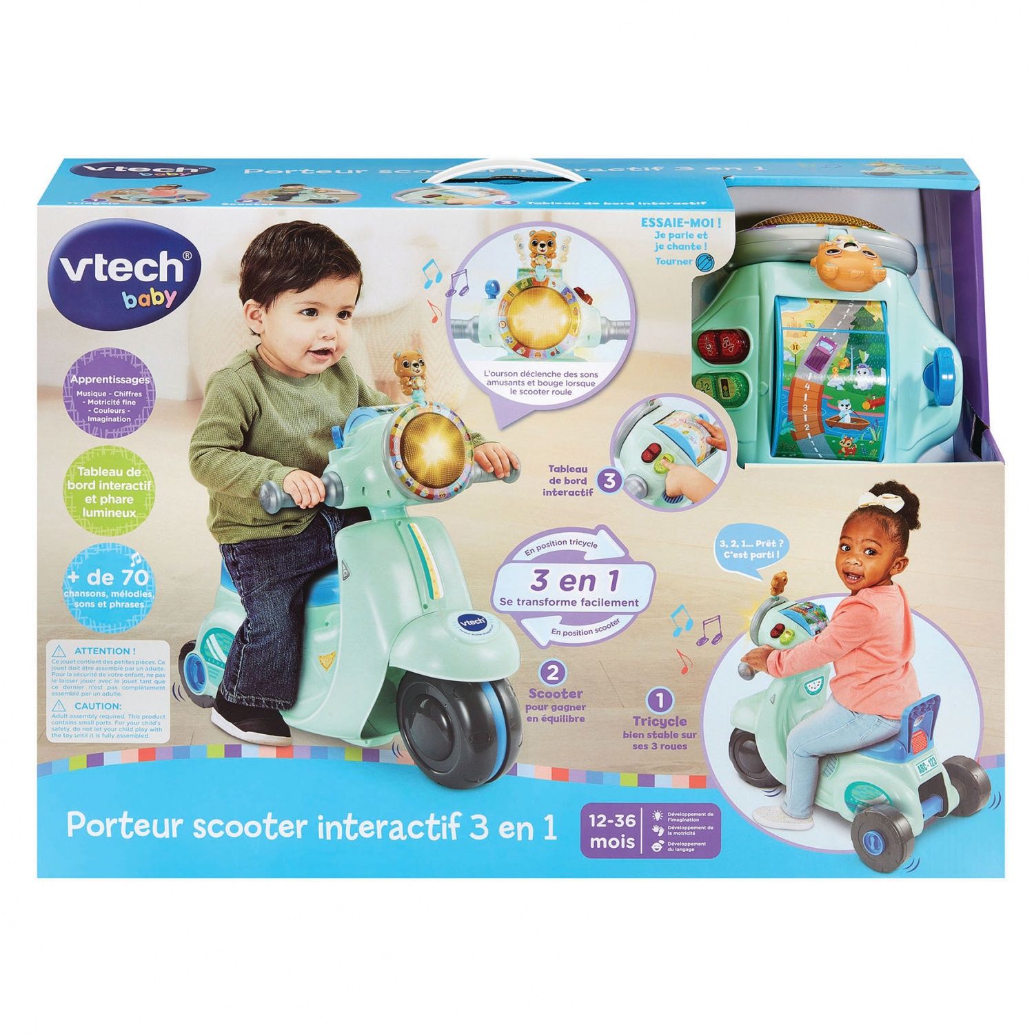 VTech Porteur Scooter 3 en 1 - vue 5
