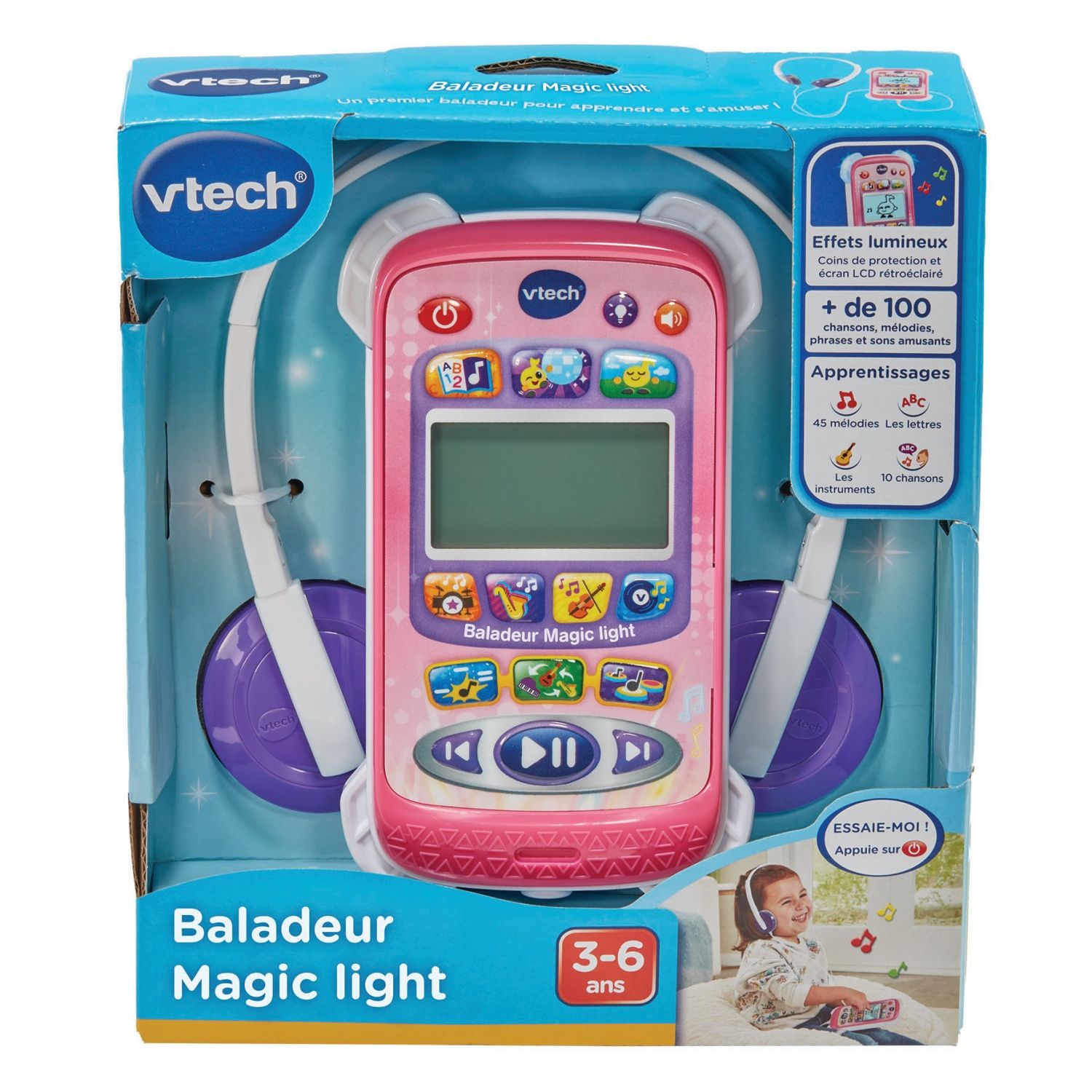JOUETS ELECTRONIQUES EDUCATIFS BALADEUR MAGIC LIGHT ROSE