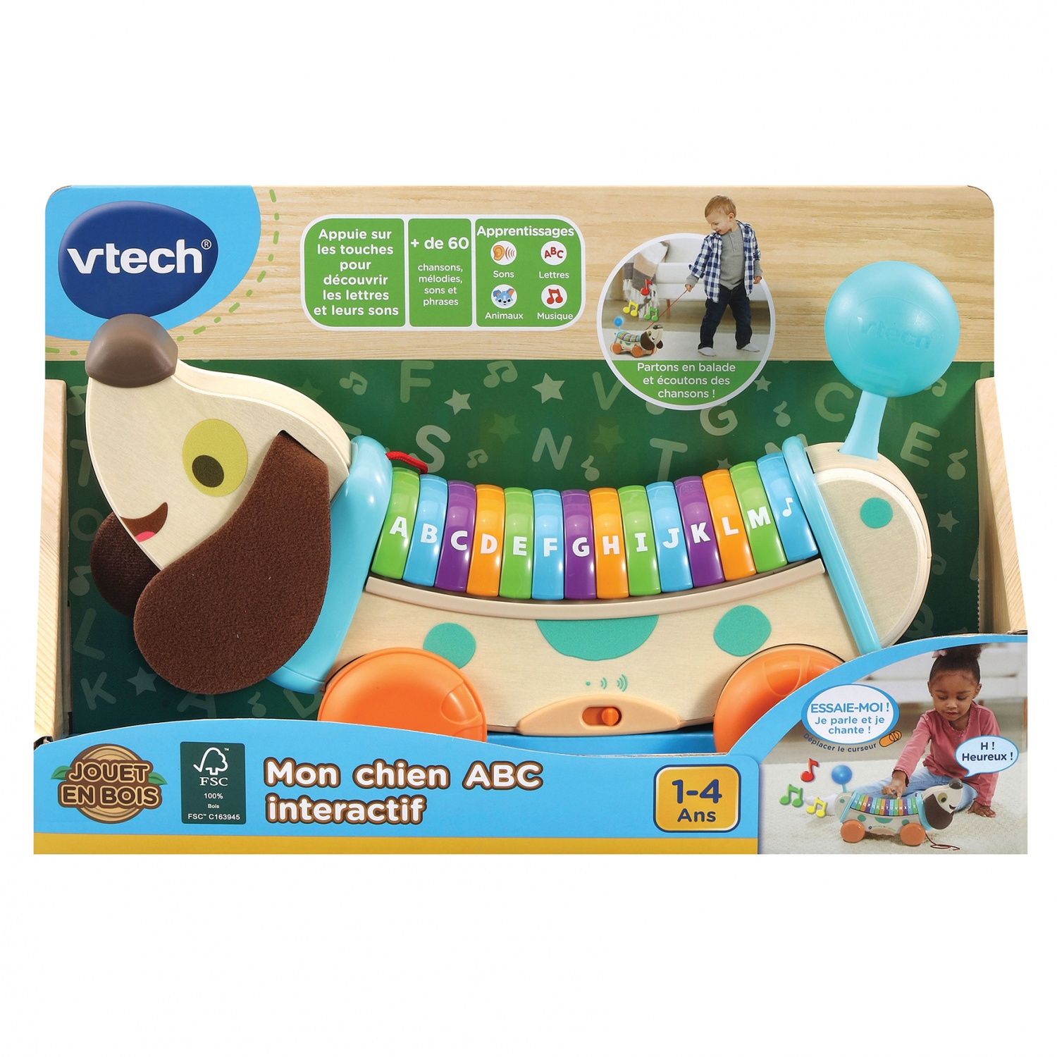 VTECH BABY Play Mon Chien ABC Interactif Jouet Bois FSC®
