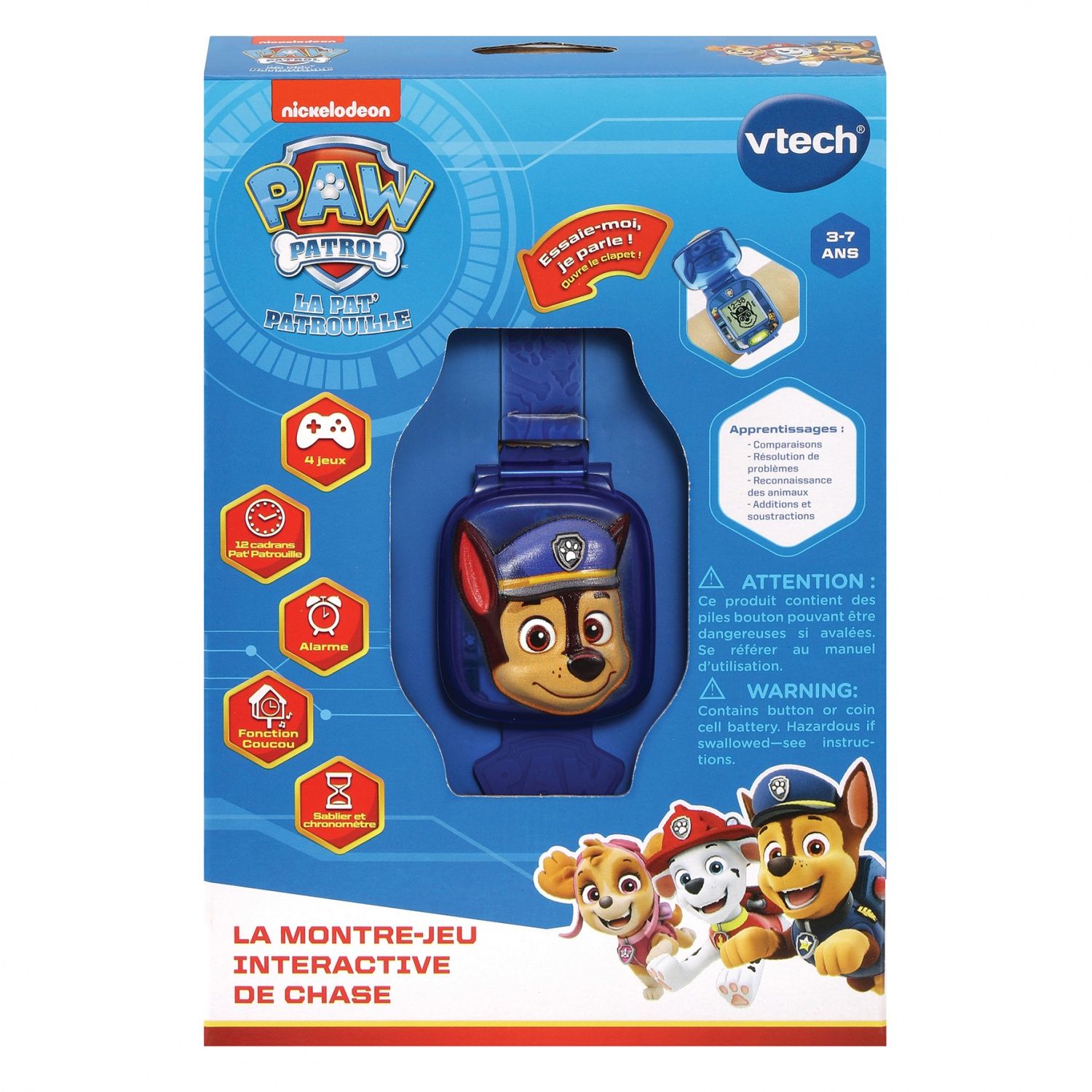 Montre Digitale De Chase La Pat'patrouille Avec Jeux Interactifs Vtech 'unité - vue 6
