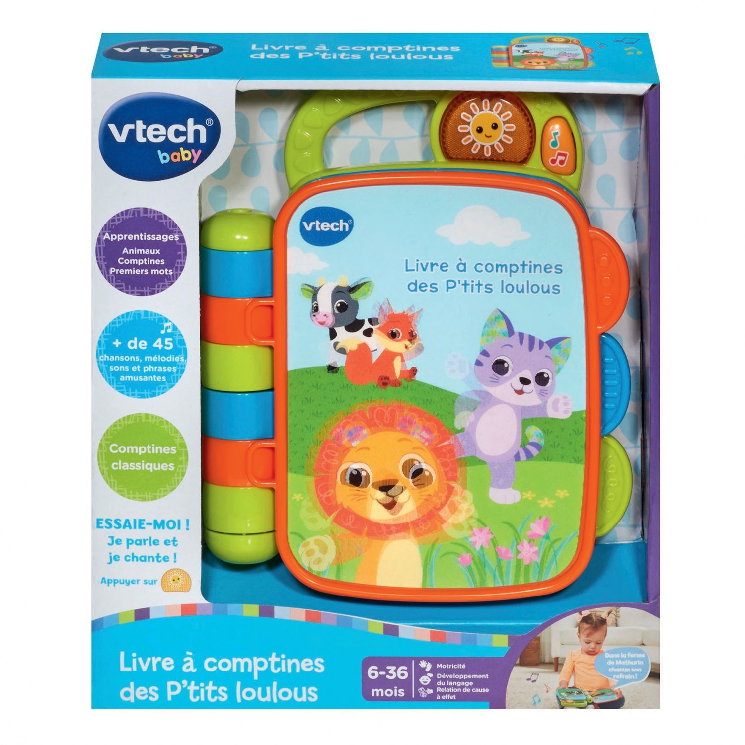Jeu d'éveil Vtech Baby Livre à comptines des P'tits loulous - vue 10