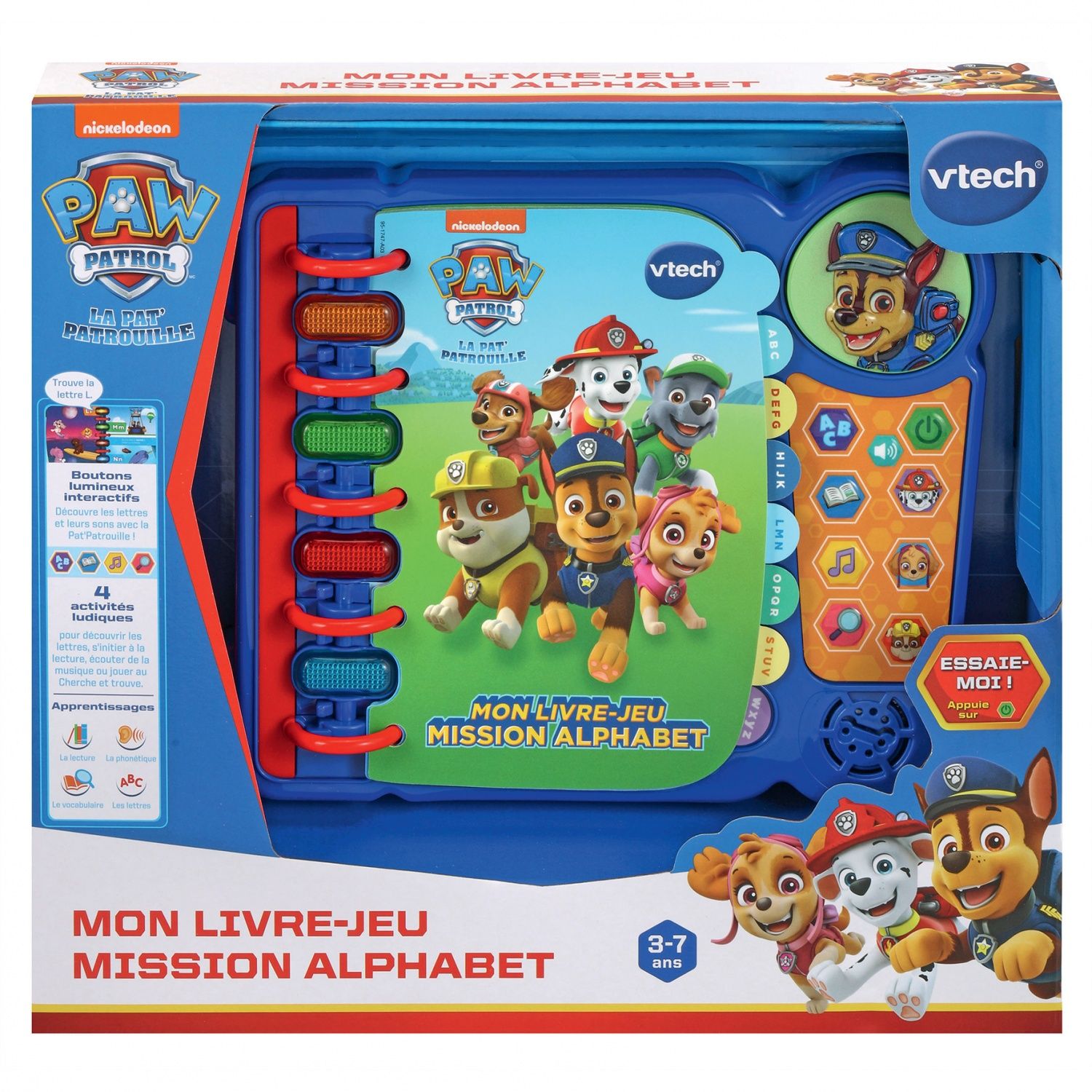 Jouets Educatifs Licence Pat Patrouille - Mon Livre-Jeu Mission Alphabet