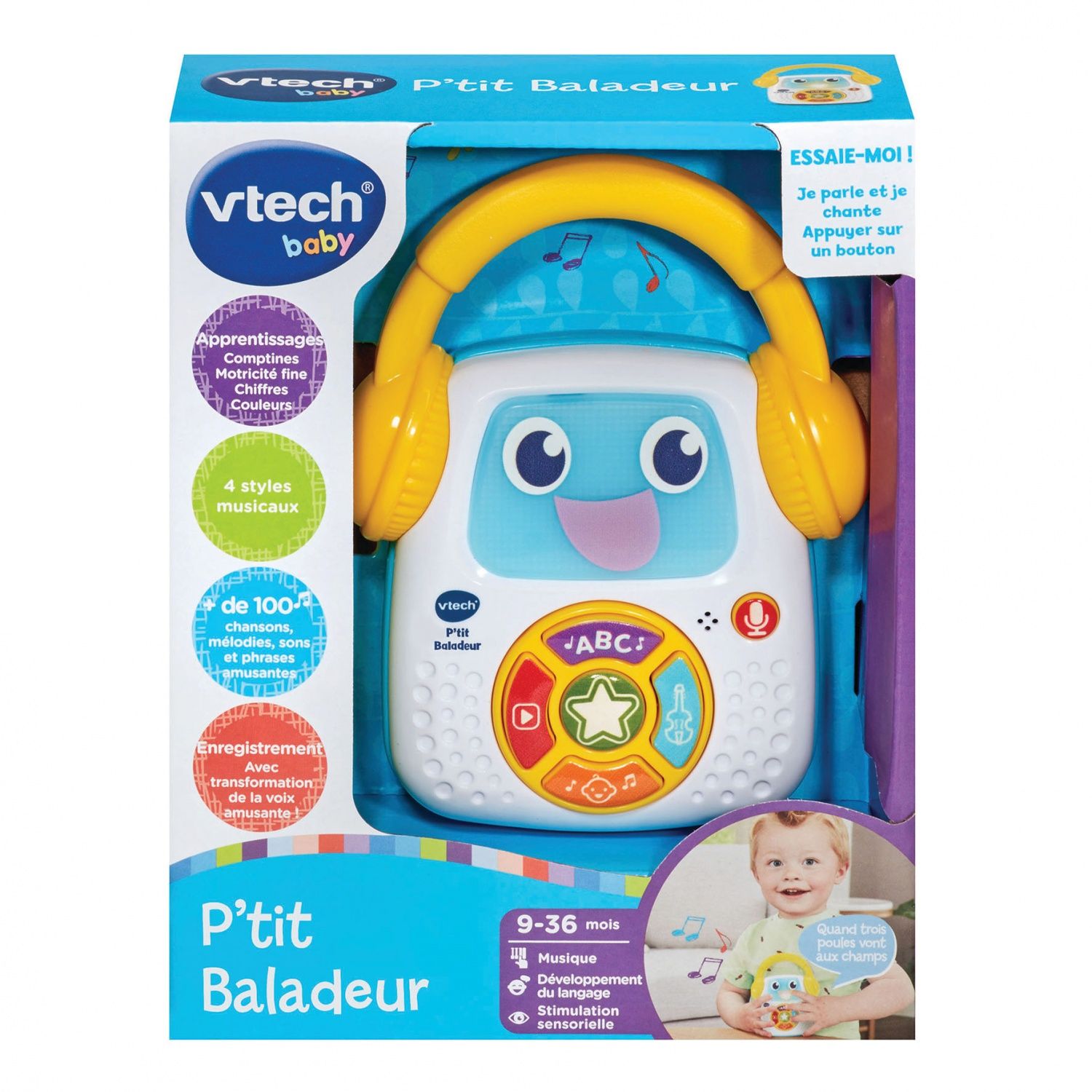 Baladeur Musical pour Bébé V.Pod Baby avec Enregistrement de Voix et Effets Robotiques - vue 10