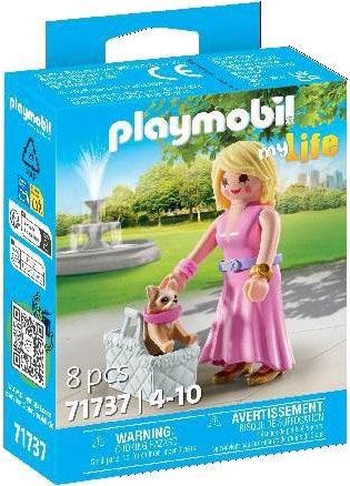 Dame Avec Chihuahua Et Panier De Transport Playmobil La Boite - vue 2