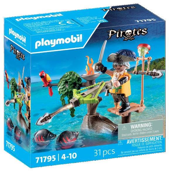 Pirate Avec Arbalète Et Poissons À Viser Playmobil La Boite - vue 3