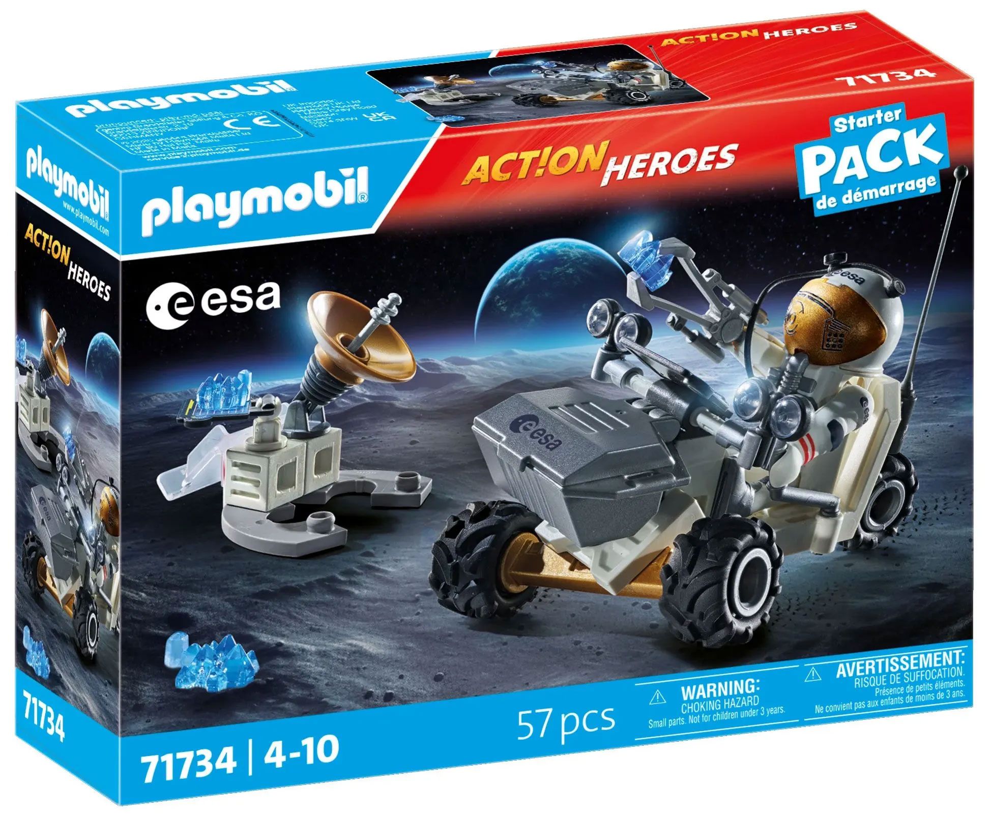 Playmobil Action Heroes 71734 - Mission d'analyse de roches et astronaute - Starter Pack