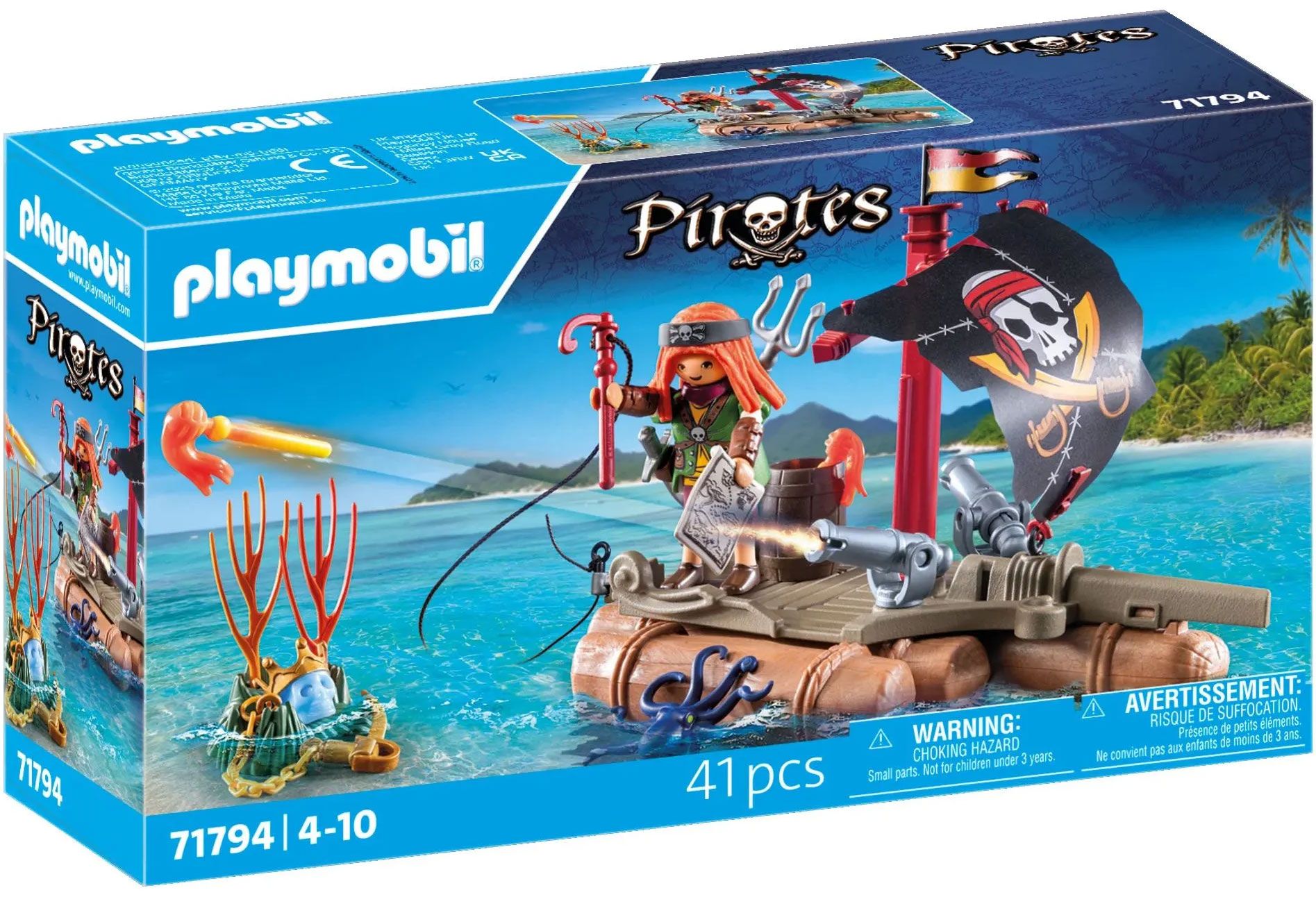 Playmobil Pirates 71794 - Pirate Avec Radeau Flottant Et Trésor
