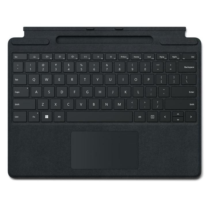 Microsoft Clavier Signature pour Surface Pro Clavier avec accéléromètre pavé tactile plateau de rangement et de chargement du Surface Slim Pen 2 QWERTZ Allemand pour Surface...