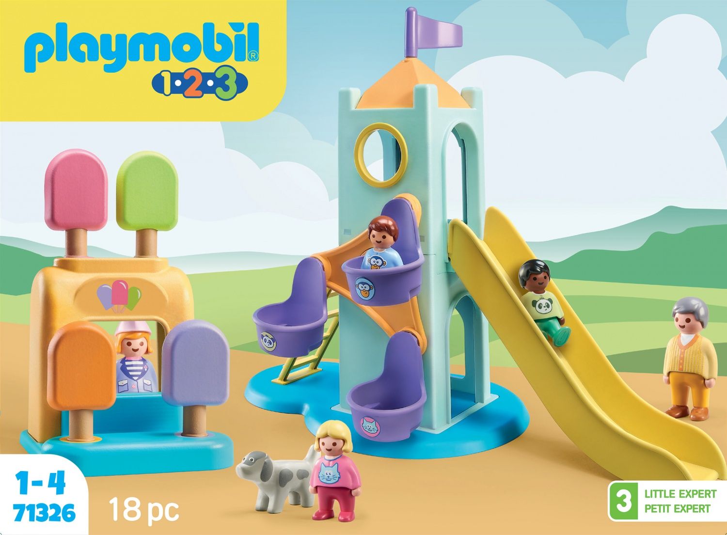 Playmobil 123 71326 - Aire De Jeux Avec Toboggan Géant