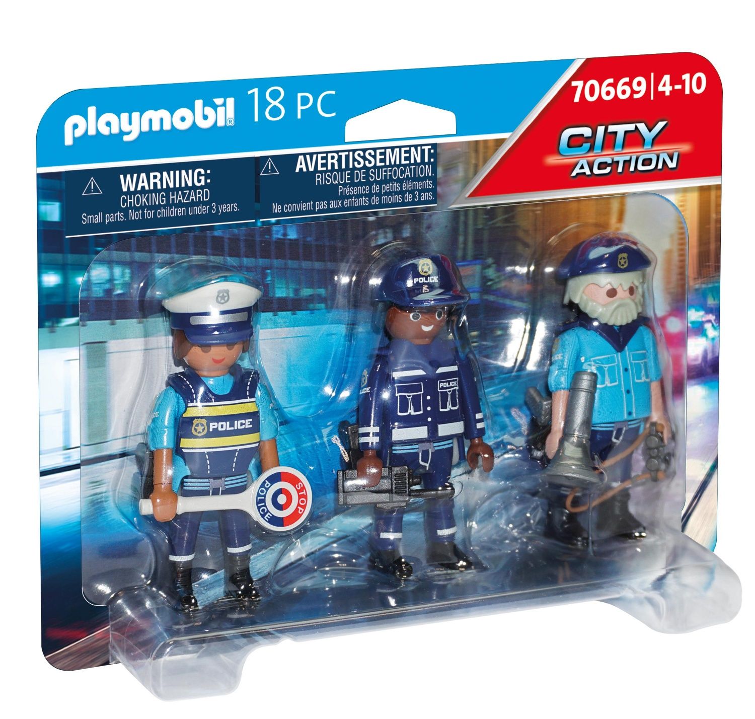 Police Equipe De Policiers City Action 70669 Playmobil La Boîte - vue 2