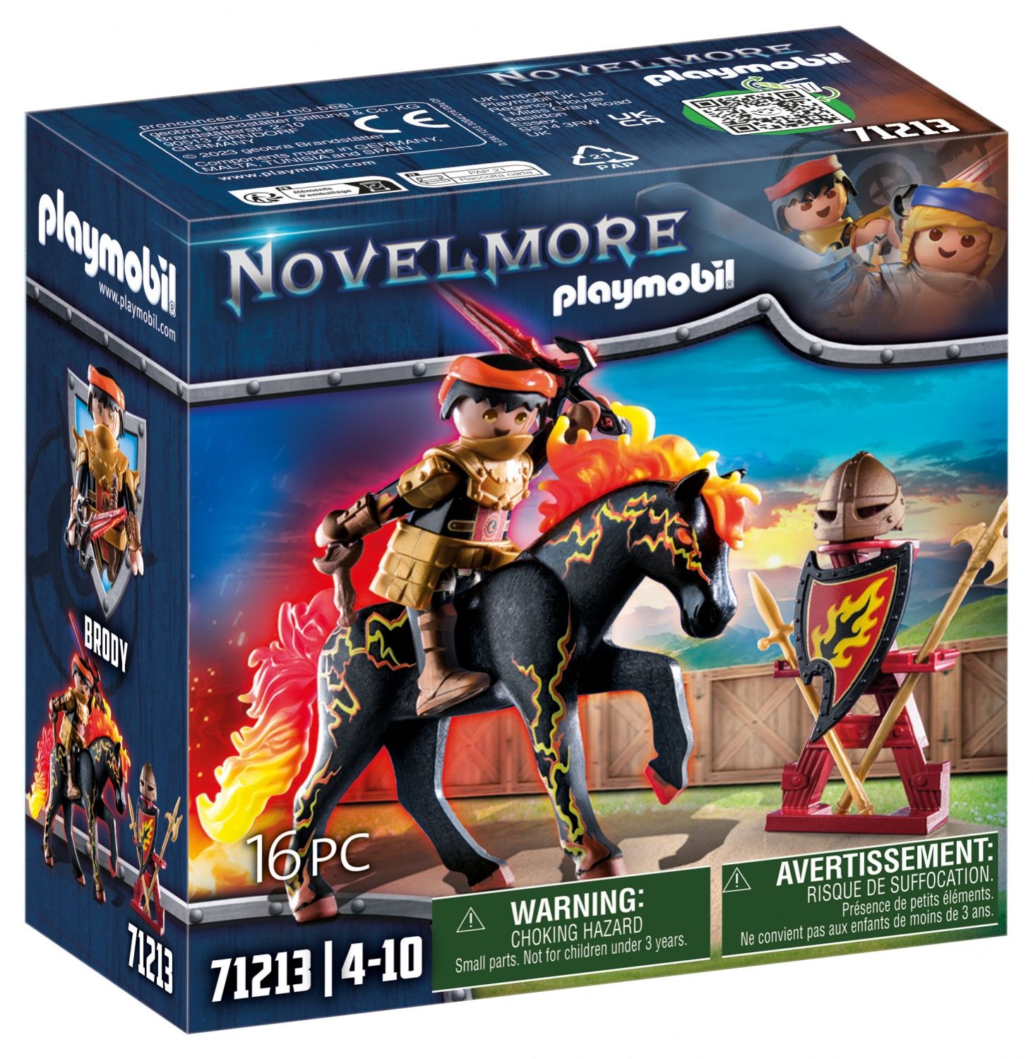 Playmobil Novelmore 71213 - Chevalier Burnham Raider Avec Cheval De Feu